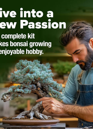 Bonsai Tree Kit Gifts for Men & Women - Grow 4 Bonsai Trees - Unique Gardening Crafts for Adults, DIY Hobbies for Plant Lovers & Gardeners - Unusual Christmas Gift Ideas for Mom & Dad