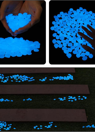 Oubest Fish Tank Rocks Glow in The Dark Pebbles for Garden Aquarium Plant PotsBonsai Walkway Driveway 100pcs Blue