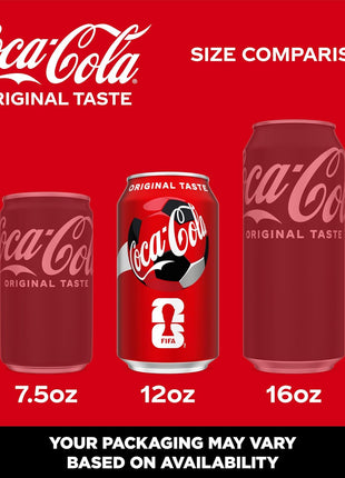 Coca-Cola Soda Soft Drink Fridge Pack Cans, 12 fl oz, 12 Pack | Carbonated drink with classic cola flavor