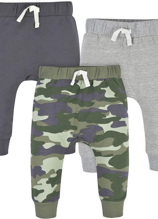 Gerber Baby Boys Toddler 3-Pack Jogger Sweatpants, Camo, 3T US