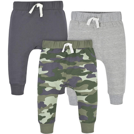 Gerber Baby Boys Toddler 3-Pack Jogger Sweatpants, Camo, 3T US