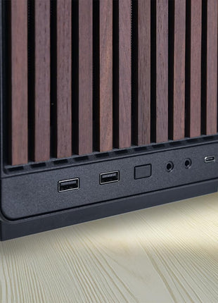 Lian Li A3-mATX-WD-26.3L Micro Form Factor Chassis-No Fans Included-Supports 360mm AIO-Modularity Design-for M-ATX, ITX Motherboard-DAN Cases Collaboration-Wood Front Panel-Black (A3X-WD)