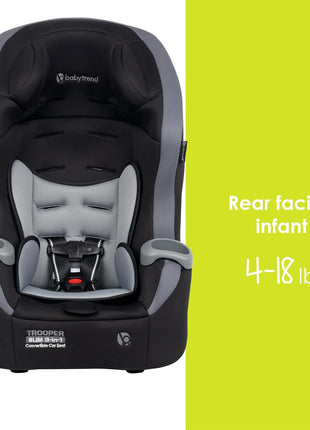 Baby Trend Trooper 3-in-1 Convertible Car Seat, Dash Black