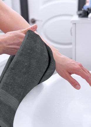 Utopia Towels 6 Pack Premium Hand Towels, 16x28 in, 600 GSM Cotton, Grey | Premium Ultra-Soft Lightweight Ring Spun Cotton Hand Towels - Highly Absorbent, Ideal for Bathroom, Gym, Spa & Hotel