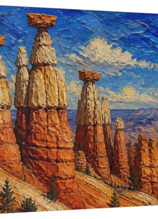 Nature S Hoodoos Canvas Print – Living Room, Above Couch 20×10 inch (50×25 cm) - Horizontal / 1.25 inch (3 cm)