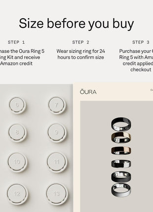 Oura Ring 5 Smart Wearable - Gold - Size 7 - Fitness & Sleep Tracker