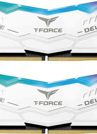 TEAMGROUP T-Force Delta RGB DDR5 Ram 64GB (2x32GB) 6000MHz CL38 Intel XMP 3.0 & AMD Expo Compatible Desktop Memory Module White FF4D564G6000HC38ADC01