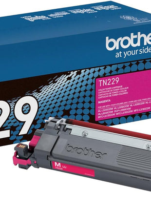Brother Genuine TN229M Magenta Standard Yield Printer Toner Cartridge - Print up to 1,200 Pages(1) | Brother TN229 Genuine Toner with smudge-free performance and precise yields for reports, presentations and proposals