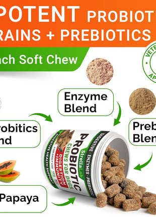 Allergy Relief + Probiotics Dogs Bundle - Itchy Skin Treatment + Digestion & Gut Health - Omega 3 & Pumpkin + Probiotics - Dog Itch Relief + Upset Stomach & Gas Relief - 240 Chews - Made in USA