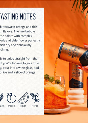 Lyre's Amalfi Spritz 4-Pack, Ready to Drink Non-Alcoholic Sparkling Mocktail, Award-Winning Zero Proof Italian Aperitif and Non Alcoholic Prosecco, 70 Calories per Can (8.45 Fl Oz x 4)