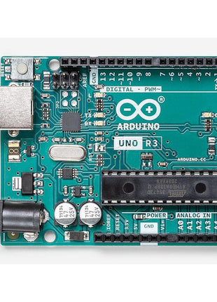 Arduino Uno REV3 [A000066] - ATmega328P Microcontroller, 16MHz, 14 Digital I/O Pins, 6 Analog Inputs, 32KB Flash, USB Connectivity, Compatible with Arduino IDE for DIY Projects and Prototyping