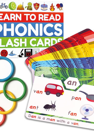 Phonics Flash Cards - Learn to Read in 20 Phonic Stages - Education for Kids Ages 4-8 Kindergarten 1st 2nd Grade
