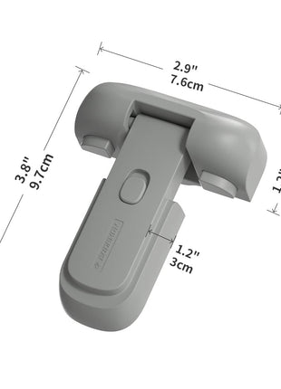 Mom's Choice Gold Awards Winner - EUDEMON 1 Pack Updated Child Proof Refrigerator/Fridge/Freezer Door Lock Apply to Max 1 inch(25mm) Sealing Strip for Toddlers and Kids, no Tools Need or Drill (Grey)