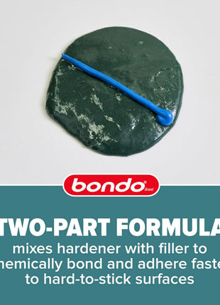 3M Bondo Short Strand Fiberglass Reinforced Filler 1.37 LB (621 g) with Bondo Cream Hardener 0.5 oz (14g), Repair Holes Up To 0.5 IN, Waterproof (SS-PT-ES)
