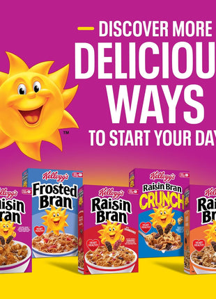 Kellogg's Raisin Bran Original Large Size Breakfast Cereal 20.9 oz | High Fiber, 28g Whole Grain