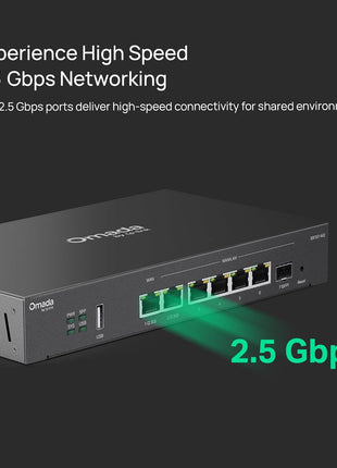 TP-Link ER707-M2 | Omada Multi-Gigabit VPN Router | Dual 2.5Gig WAN Ports | High Network Capacity | SPI Firewall | Omada SDN Integrated | Load Balance | Lightning Protection
