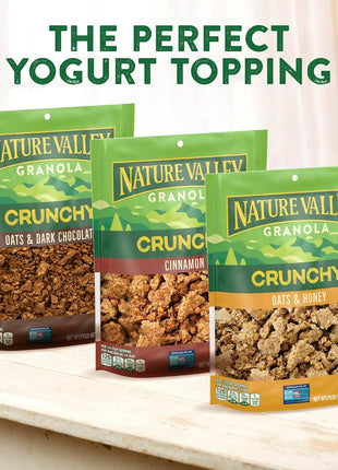 Nature Valley Crunchy Granola, Oats and Honey, Resealable Snack Pouch, Family Size, 24 oz