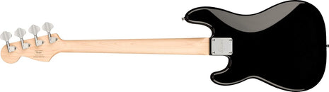 Squier Mini Precision Bass, Black, Laurel Fingerboard | 3/4 size beginner bass guitar, ideal for kids and small players, laurel fingerboard, lightweight short scale neck