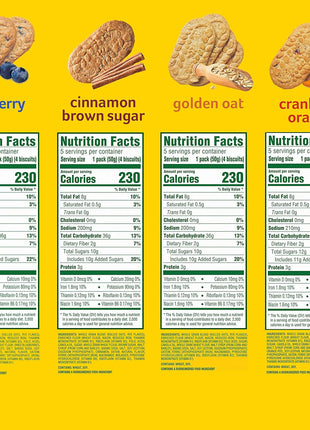 belVita Breakfast Bars Biscuits Variety Pack, 4 Flavors, 30 Total Packs, 6 Boxes (4 Biscuits Per Pack)