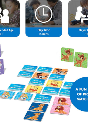 Wonder Forge Disney Matching Game - Fun Memory Game for Boys & Girls Ages 3 and Older - Featuring Classic Disney Characters - Preschool Learning Toy