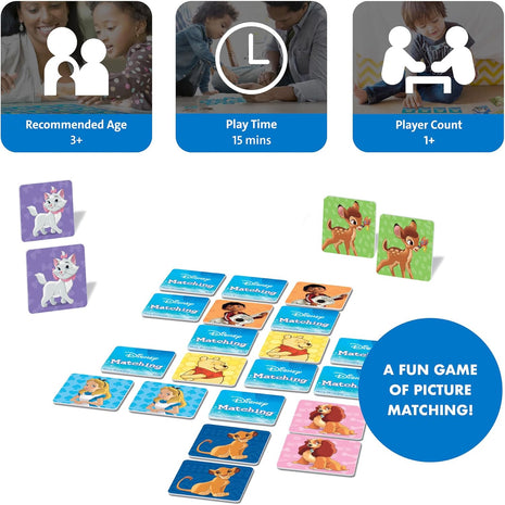 Wonder Forge Disney Matching Game - Fun Memory Game for Boys & Girls Ages 3 and Older - Featuring Classic Disney Characters - Preschool Learning Toy