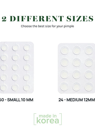 AOA Studio Absorbing Cover Healing Invisible Acne Patch Blemish Spot, Treatment, Facial Acne Patch Vegan, Cruelty Free, Hydrocolloid, Two Sizes 10mm 12mm (Total 84 Counts)