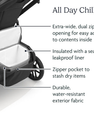 UPPAbaby Bevvy Cooler/Insulated + Leakproof/Portable Handles/Fits in Vista, Cruz, Ridge Stroller Baskets