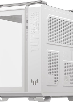 ASUS TUF Gaming GT502 Horizon White ATX Mid-Tower PC Case, Boundless Panoramic Design, Dual-Chamber, Tool-Free Side Panels, Front USB 10 Gbps Type-C, 2 Year Warranty