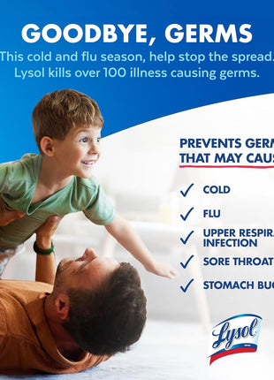 Lysol Disinfectant Spray, Household Essential Cleaning Supplies, Multi Purpose Room Spray, Antibacterial Sanitizer Spray, Upholstery Deodorizer, Home and Bathroom, Crisp Linen,19 Fl Oz (Pack of 2)