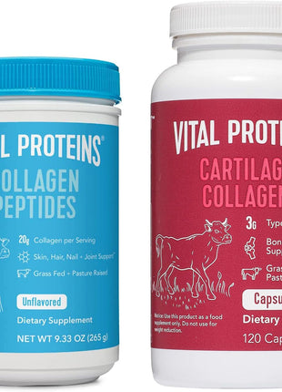 Vital Proteins Collagen Peptides Powder Unflavored 9.33 OZ Collagen Pills 120 Capsules