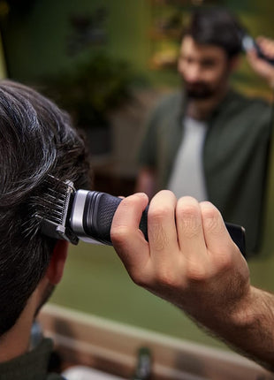 Philips Norelco Multigroom 5000 Series, All-in-One Trimmer and Hair Clipper, 18-Piece Men's Grooming Kit for Beard, Face, Hair, Body and Intimate Areas, No Blade Oil Needed, Model MG5910/49