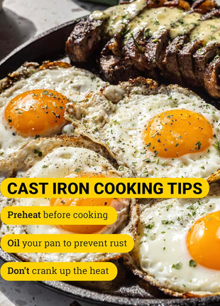 Lodge Round Seasoned Cast Iron Griddle 10.5 Inches - Round-Shaped, Pre-Seasoned Iron Griddle Pan - Non-Toxic, PFAS-Free Cookware - Compatible with Stovetop, Oven, Grill, or Campfire