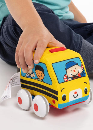 Melissa & Doug K's Kids Pull-Back Town Vehicle Set - Baby Toys Set with 4 Soft Toy Cars and Trucks, Surface Washable with Removable Wheels, Learning Toys for Babies and Toddlers
