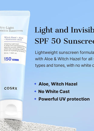 COSRX Ultra Light UV Cream Clear UV Sunscreen UV Essence UV Beauty Serum Sunscreen Beauty Serum Sunscreen Serum UV Cut