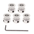 WINSINN GT2 Timing Belt Pulley 20 Teeth, 8mm Bore, for 6mm Width Belt - Ideal for 3D Printers, CNC Machines, Robotics (5-Pack)