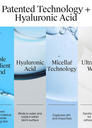 Neutrogena Hydro Boost Ultra-Soft Micellar Cleansing Wipes with Hyaluronic Acid, Hydrating Makeup Remover Wipes Remove Dirt & Waterproof Makeup, Hypoallergenic, Plant-Based Cloth, 2 x 25 ct