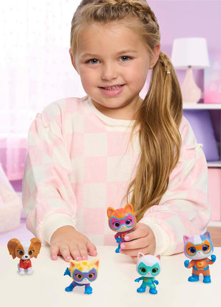 Disney Junior SuperKitties Hero Squad 5-Piece Figure Set, Kids Toys for Ages 3 Up by Just Play
