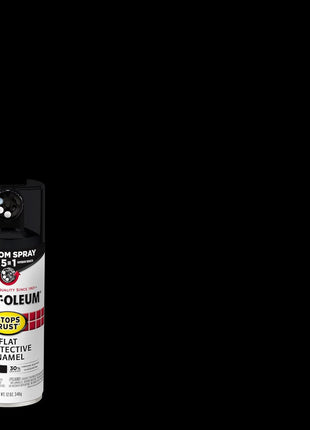 Rust-Oleum Stops Rust Custom 5-in-1 Spray Paint, Flat Black | Rust Preventive Enamel, Multi Surface (Metal, Wood and More), Adjustable Dial for Better Control, Fast Dry, Comfort Tip