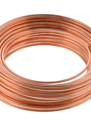 Hillman Bare Copper Wire Rope 18 Gauge Polished Hobby Cable Wire, 25', Corrosion Resistant, Holds 14 lbs, Ideal for Crafts & DIY, Copper | 35263