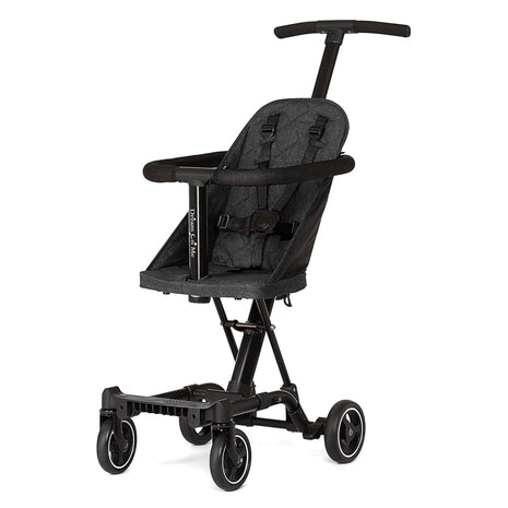 Dream On Me Coast Rider Lightweight Travel Stroller, 45 Lb Limit, Black | 5-Point Harness, Smooth Wheels, Compact Baby & Toddler Stroller, Theme Park Approved, Quick Fold, Converts to Rider & Scooter