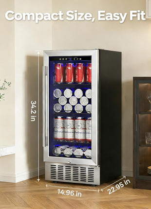 AAOBOSI 24 Inch Dual Zone Wine and Beverage Cooler,19 Bottles & 88 Cans Upgraded Wine Fridge,Built-in and Freestanding,Removable Fashion Wooden Frame,Intelligent Digital Temperatrue Control,Low Noise