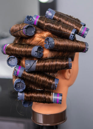 Traininghead 20-22 inch Female 100% Human Hair Mannequin Head Hair Styling Training Head Cosmetology Manikin Head Doll Head for Hairdresser with Free Clamp (brown)（14-16'' ）