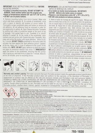 Permatex 81840 Extreme Rearview Mirror Profressional Strength Adhesive Kit, single unit