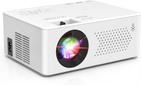 PURSHE Mini Bluetooth Projector, Full HD 1080P Supported Portable Outdoor Movie Projector for iOS, Android, Windows, Compatible with TV Stick/HDMI/Smartphone/PS4/USB [Remote Included]