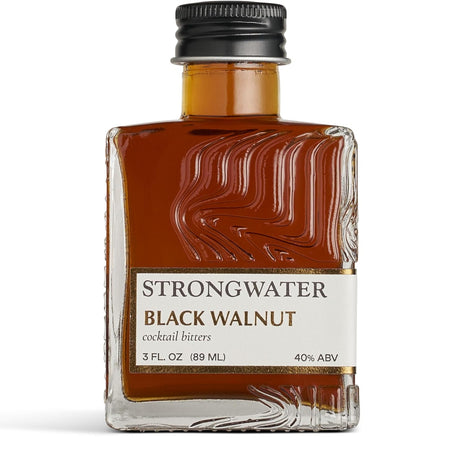 Strongwater Black Walnut Bitters - Complex, Rich Nutty Flavor - 3oz, 1pk | Walnut Cocktail Bitters Made with Nuts, Cacao Nibs, Spices and Best Paired with a Manhattan, Coffee, or an Old Fashioned