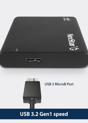 Vantec NexStar 6G, 2.5" SATA III to USB 3.2 Gen1 External SSD/HDD Enclosure, ID: Black (NST-268S3-BK)