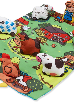 Melissa and Doug MD9216 Take-Along Farm Play Mat, Mutlicolored, 15L x 11W x 3.5H in.