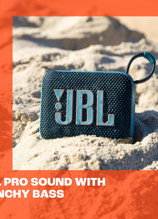 JBL Go 4 - Ultra-Portable Bluetooth Speaker - Black | Ultra-portable JBL Pro Sound with punchier bass, Up to 7 hours of playtime plus 2 hours with Playtime Boost