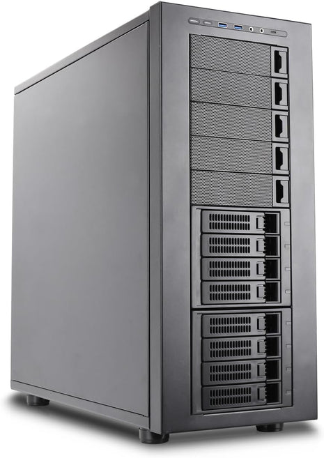 Rosewill Thor NAS Pro - Full Tower Workstation Case | Server Chassis | Supports up to 8 x 3.5 Hot-Swap 3.5"/2.5" SATA/SAS and 2 x 2.5 SSD | E-ATX Compatible | 1 x 140mm PWM Fan | USB 3.2 Type-C | AI