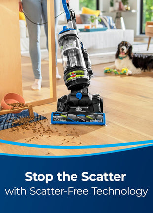 Bissell CleanView Swivel Rewind Pet Reach Vacuum, 3197A | Automatic cord rewind for easy storage; swivel steering; quick release wand for above-floor cleaning